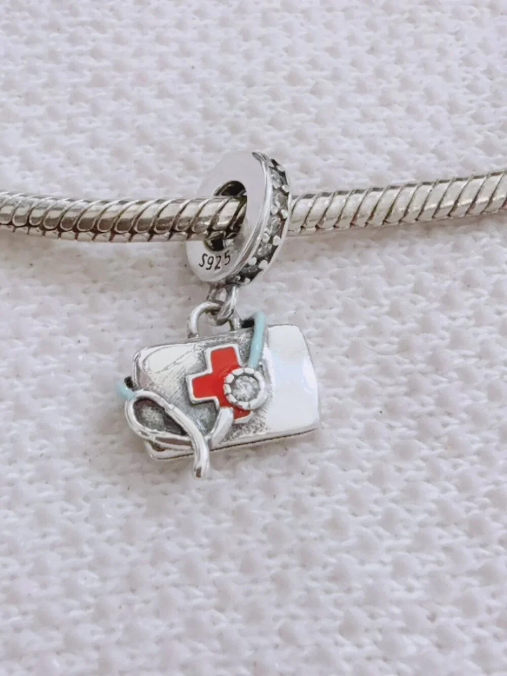 Medical First Aid Kit Charm Silver Charm For Pandora Bracelet Necklace